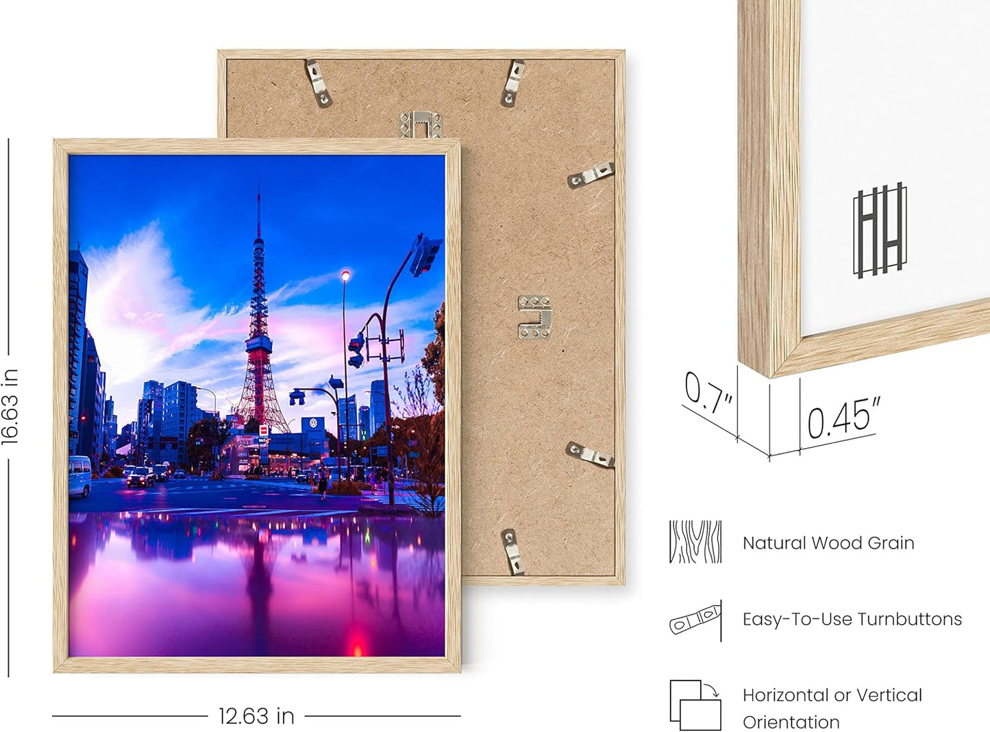 Tokyo Neon Wall Art Posters - Dorm Room Decorations, Cool Posters for Teens, Dope Picture Sets (Unframed, 12X16)