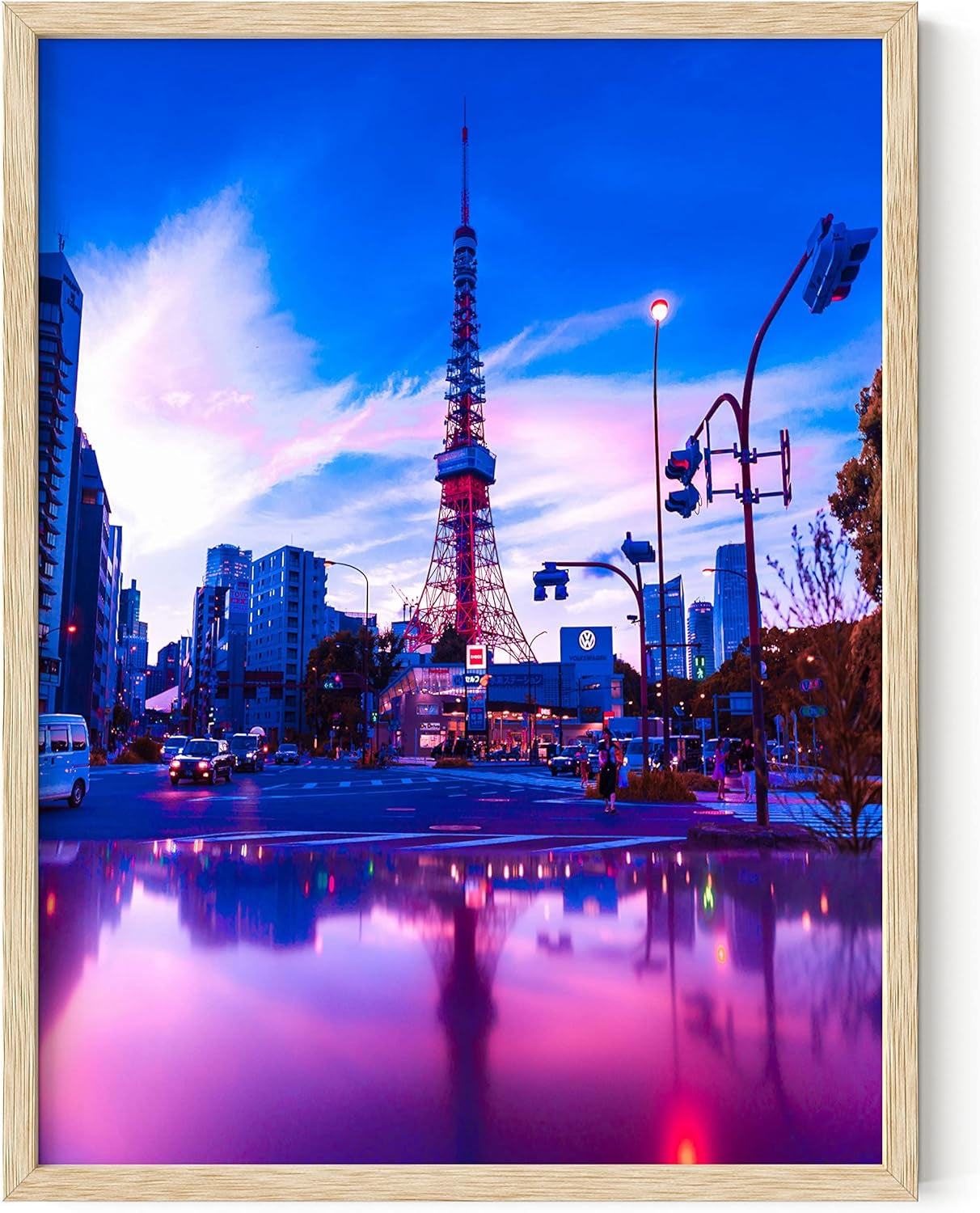 Tokyo Neon Wall Art Posters - Dorm Room Decorations, Cool Posters for Teens, Dope Picture Sets (Unframed, 12X16)