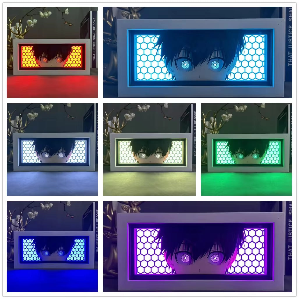 Lightbox Yoichi Isagi Blue Lock for Room Decoration Manga Paper Cut Table Desk Lamp Anime Light Box Blue Lock Dropshipping