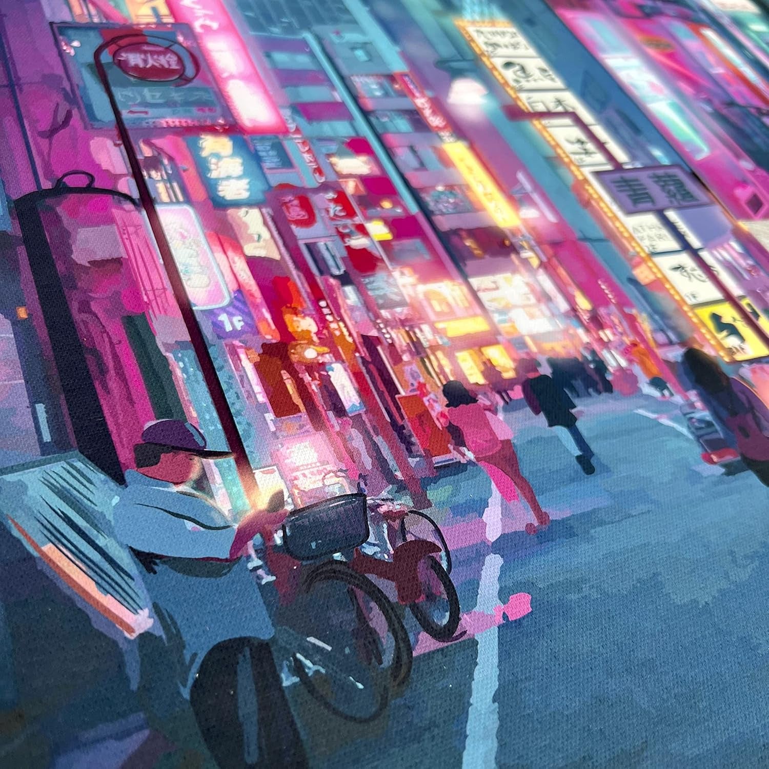 Japan Art Poster Set of 2 - Japanese Print Artwork on Canvas Roll - Tokyo Anime Wall Art Picture Gift - Preppy Night City Wall Decor Poster for Room Aesthetic Bedroom Kitchen Living UNFRAMED 11X14