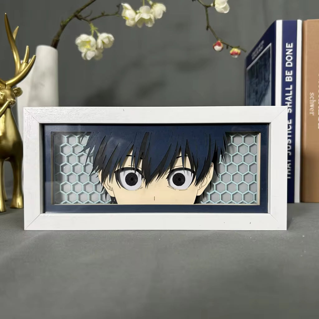 Lightbox Yoichi Isagi Blue Lock for Room Decoration Manga Paper Cut Table Desk Lamp Anime Light Box Blue Lock Dropshipping